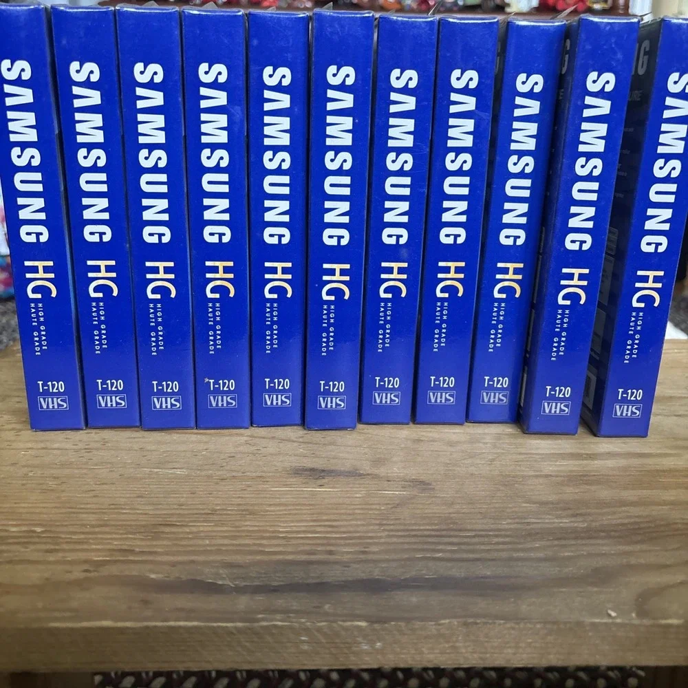 Samsung HG (High‎ Grade) T-120 VHS Tape 6-Hour VTG NOS 11 New Sealed Anti Fugus
